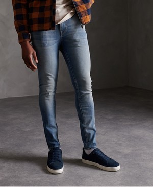 Superdry Travis Skinny Férfi Farmer Kék | XCFRG8139